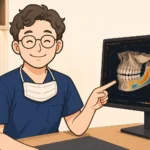 임플란트 첫 상담에서 결정되는 것 5가지 | 파주 서울이고운치과 구강악안면외과 전문의 원장이 환자와 임플란트 첫 상담을 진행하는 장면
