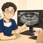 사랑니 발치 부작용 | 신경 손상·드라이소켓 확률과 회복 | 운정·파주 서울이고운치과 구강악안면외과 전문의가 사랑니 발치 전 CT 영상을 보며 설명하는 장면